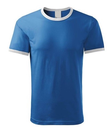 Koszulka niebieska z czarną lamówką-wyp - Tulzo